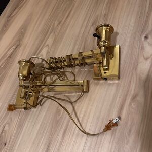 Vintage Brass Wall-Mounted Adjustable Lamps
